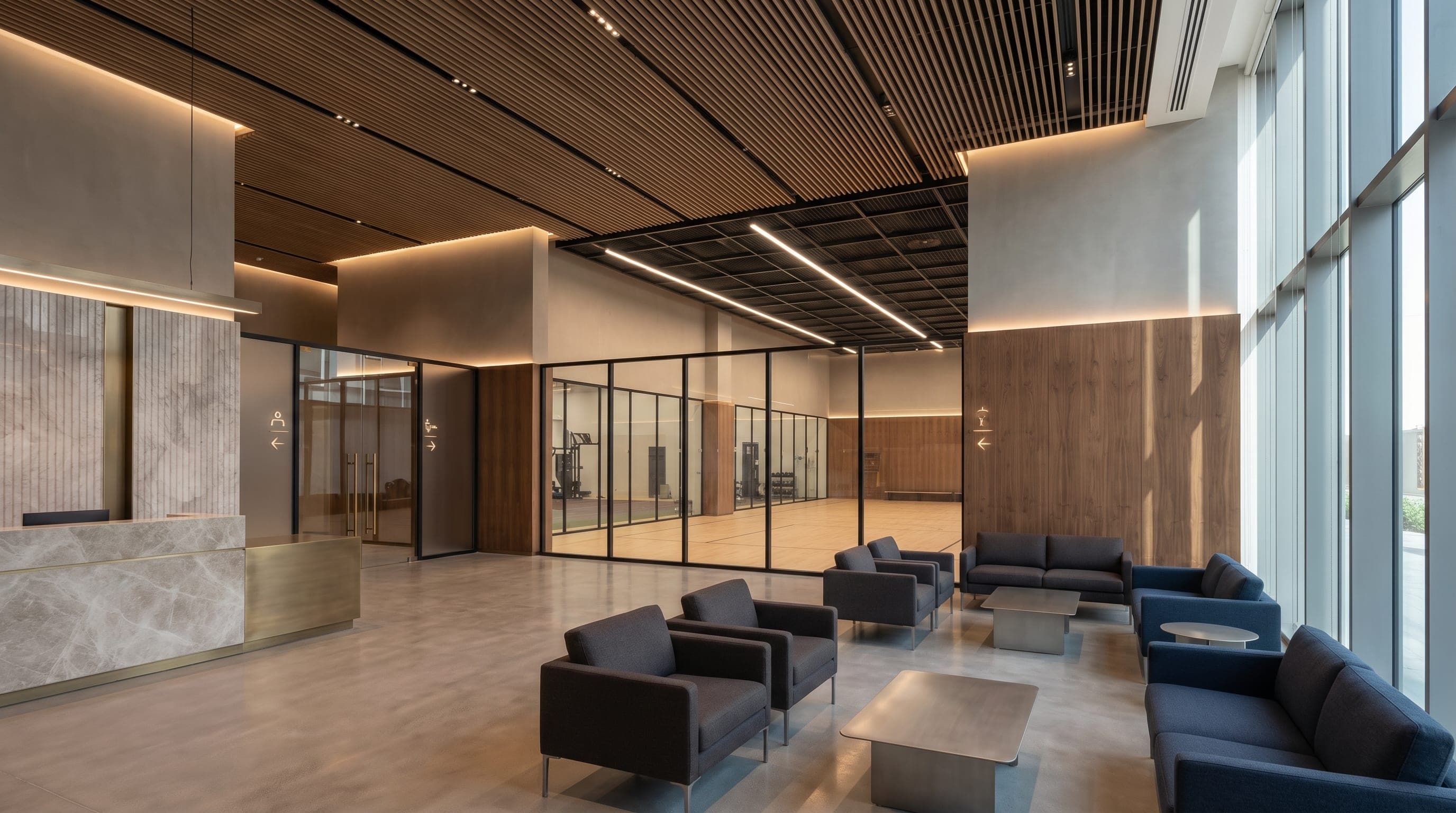 Turnkey sports facility fit-out and construction delivered by Ayana Trading & Contracting in Doha, Qatar.
