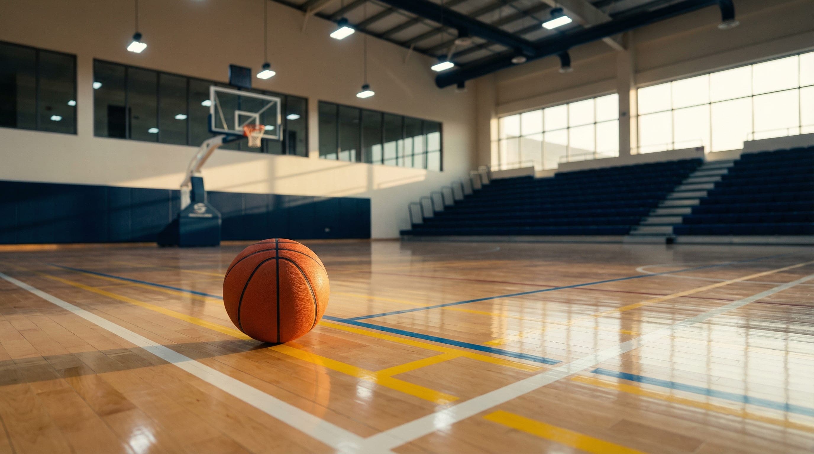 Professional DIN 18032-2 certified sports flooring installed by Ayana Trading & Contracting in Qatar.