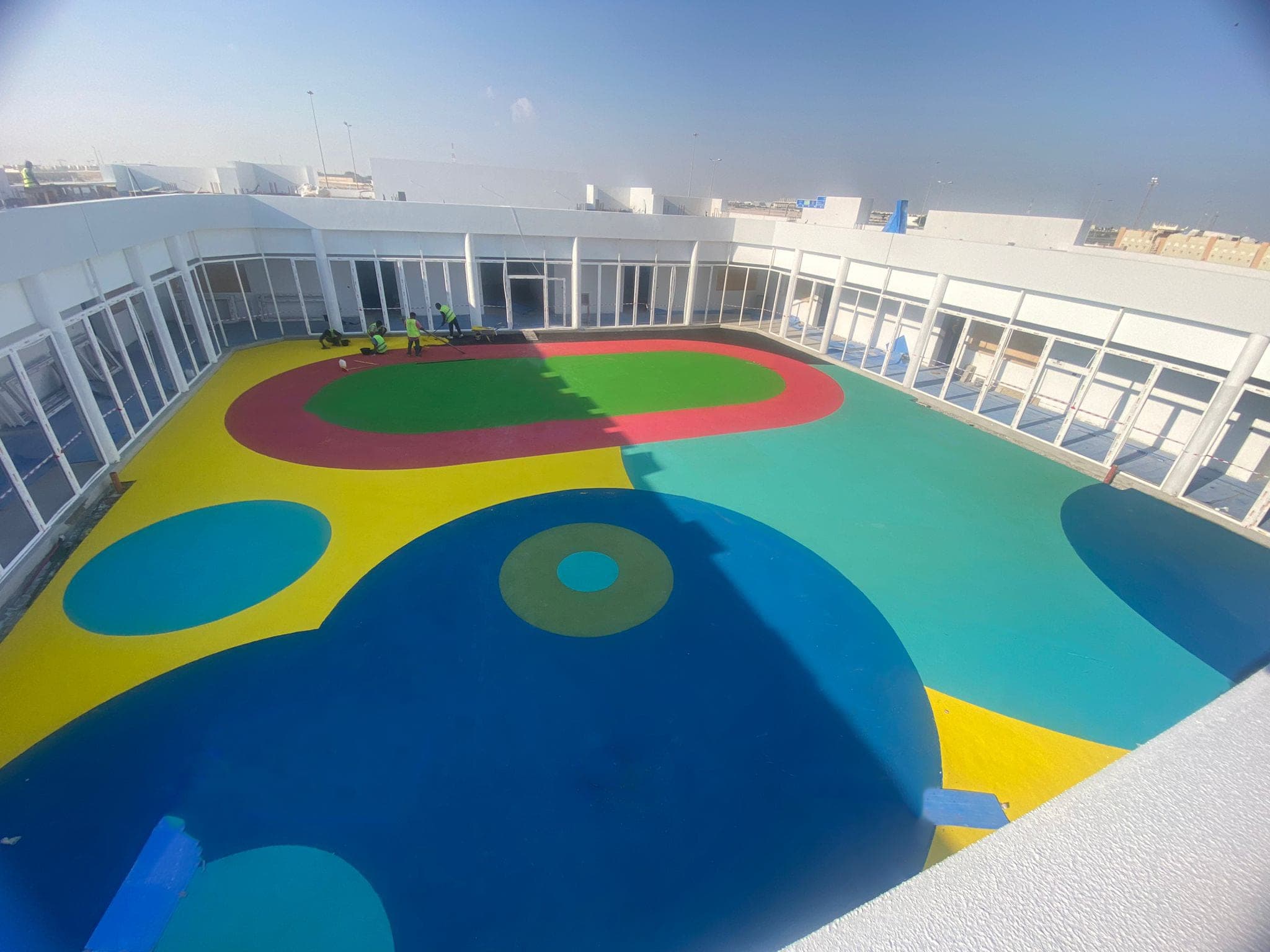 Belarte Int., Mesaieed — EN 1177 kids playground surfacing installed by Ayana, Qatar 2024.
