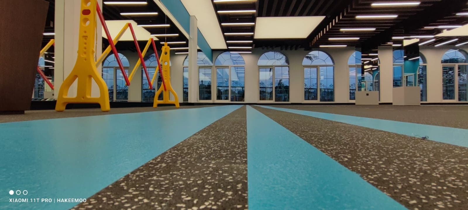 Karmah Trading-KTS, Pearl Qatar — DIN 18032-2 indoor multi-purpose court installed by Ayana, 2024.