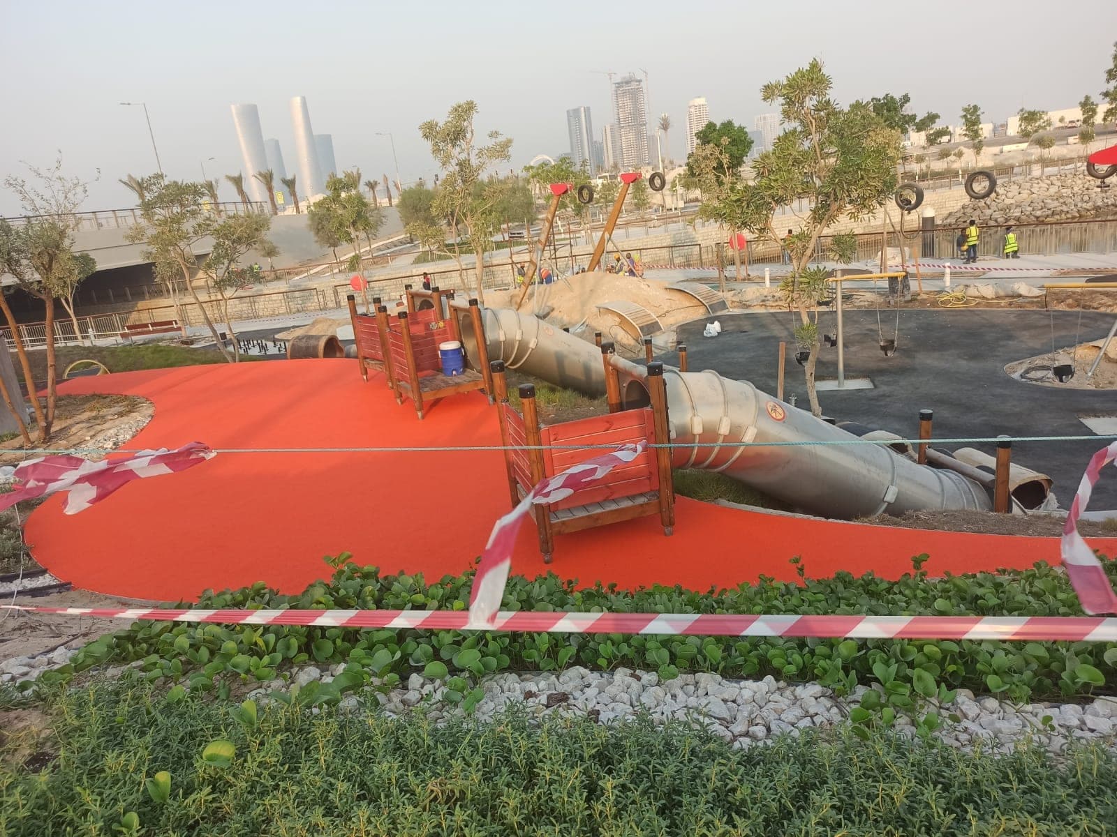 Urban-Landscapes, Qteifan Island — EN 1177 kids playground installed by Ayana, Qatar 2022.